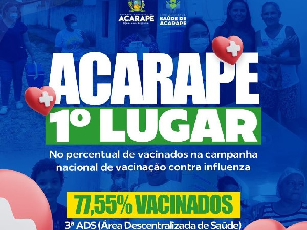 Acarape é destaque na campanha de vacinação contra a influenza 2023.